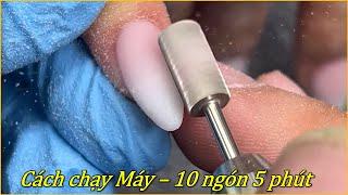 Cách Chạy đầu dũa 10 ngón 5 phút cuticle đẹp | Phong Tran Art