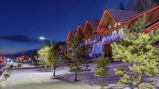 Горнолыжный комплекс Солнечная долина.Ночная прогулка. Sunny Valley Ski resort.A night walk.