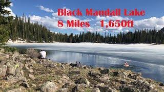 SWIM in a FROZEN LAKE! Hiking Slide & Black Mandall Lake, Flat Tops Wild, Yampa, CO. 8 Miles 1,650ft