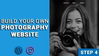 How to Make a Photography WordPress Website (DIVI Page Builder) - Website Home Page Design