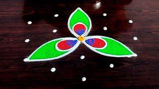 2 Beautiful Rangoli Designs  Kolam Rangoli  Simple Rangoli  Latest Rangoli  Muggulu  Rangolis