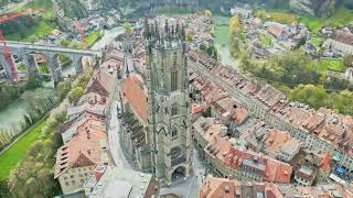 Fribourg Switzerland 4K - Drone