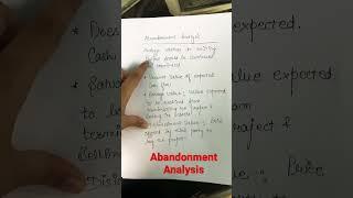 Abandonment Analysis