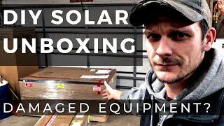 DIY Solar System Unboxing - Damaged Equipment,  Missing Parts? And Did I Get The Wrong Parts?