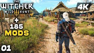 THE WITCHER 3 Ultimate Modpack 185+ Mods Gameplay Walkthrough Part 1 FULL GAME [4K 60FPS PC ULTRA]