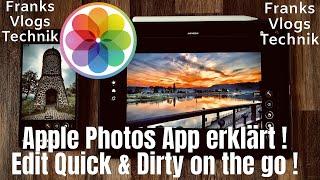 Apple Fotos App erklärt Bildbearbeitung mit dem Iphone und Ipad unterwegs Apple Pro Raw Photos