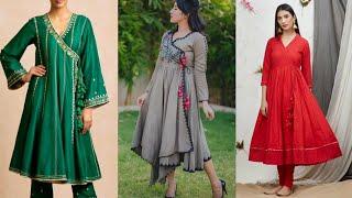 Angrakha Style Kurti designs in 2021 | Angrakha Kurti Design | Latest Stylish Long Kurtis 2021