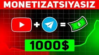 YOUTUBEDA MONETIZATSIYASIZ OYIGA 1000$ PUL ISHLASH