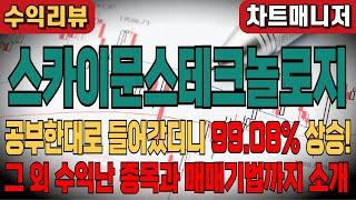 [스카이문스테크놀로지] 될놈될 - 차트매니저의 엄청난 수익 난 종목 리뷰와 차트매니저 만의 매매기법 소개!