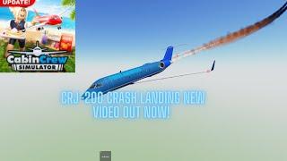 CRJ-200 Crash Landing (Roblox Cabin Crew Simulator)