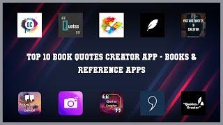 Top 10 Book Quotes Creator App Android Apps