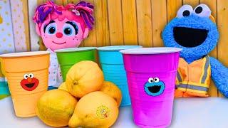 Cookie Monster and Abby Sell Lemonade | Fun Video For Toddlers