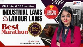 CMA Inter & CS Executive | INDUSTRIAL & LABOUR  LAWS - Best Marathon | MEPL- Divya Agarwal