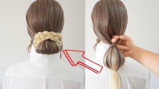 Acconciature SUPER FACILI per capelli medi e lunghi  SIMPLE & EASY #bun #hairstyles #hack #shorts