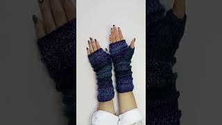 Knit Fingerless Gloves for Beginners/ New Easy Knit Arm Warmers /#diyknitting