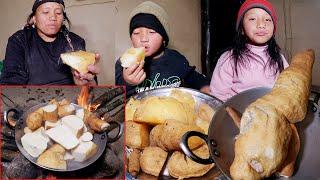 our children came from school for some days || Bhumi village family || village dinner ||