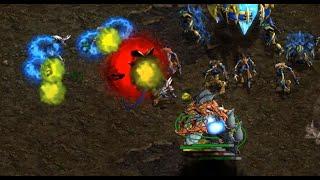 SKY ZERG? Larva  (Z) v Mini  (P) on Heartbreak Ridge - StarCraft - Brood War REMASTERED