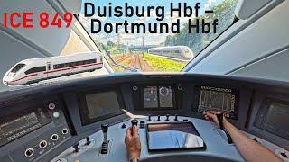 ICE race in the Ruhr area | Driver's cab ride | ICE 849 Duisburg Hbf - Dortmund Hbf