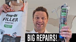 How to DIY Repair Deep Cracks and Badly Damaged Plaster