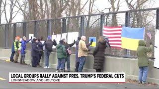 Protesters take to I-91 overpasses for ‘No Kings’ demonstration