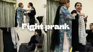 Fake fight prank on mama | boht mar parhii | Laveeza started crying  |