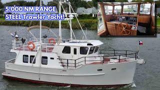 THIS Is Hull 1 €585K STEEL Trawler Yacht With A 5,000 NM Range!