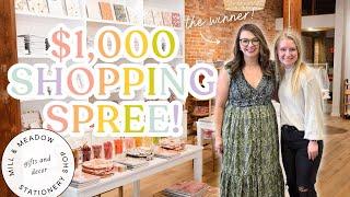 LUCKY CUSTOMER GETS $1,000 SHOPPING SPREE at my stationery store!! Come see how she spends it