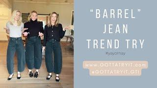 "Barrel" Jean Trend Try - Is it a YAY or a NAY  #GOTTATRYIT #fashionover40 #styleover40