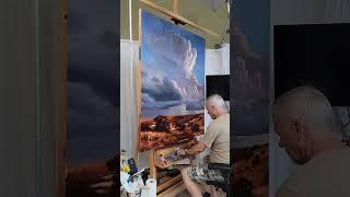 Painting clouds on this scale isn’t for the faint of heart!