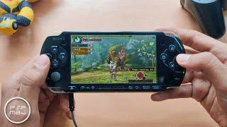 Monster Hunter Portable 3rd (English Patched) , PSP POV gameplay