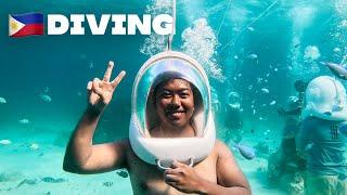 My first time helmet diving in the Philippines  Vlog 3