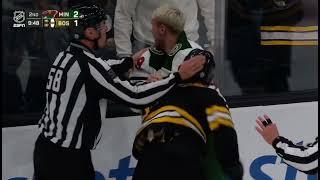 Trent Frederic vs. Dmitry Kulikov after boarding Kaprizov 1/6/22