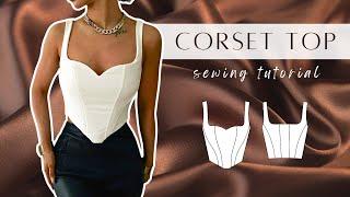 DIY Corset Top Sweetheart Bustier Tutorial | How To Make a Corset Top Tutorial