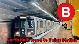 LA Metro B (Red)  Line Front View North Hollywood to LA Union Station