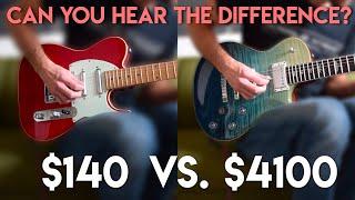 $140 Guitar Vs. $4100 Guitar (cheap vs. expensive guitar challenge!)