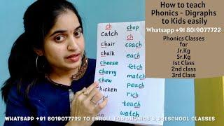 How to teach Phonics Digraphs to kids easily? Risha Mam Online Phonics and Preschool Class