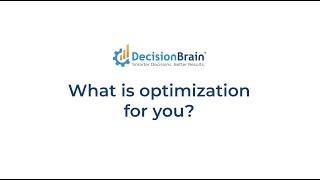 What is optimization for you?