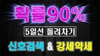 5일선 돌려차기 매수 신호검색&강세약세 설정법 공개