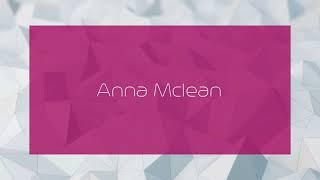 Anna Mclean - appearance