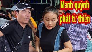 Mạnh quỳnh phát từ thiện cùng thiêng ngân con gái nuôi cố ca sĩ phi nhung