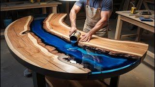 What If Tree Trunks and Epoxy Resin Combined to Create the Perfect Table?