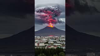 아이슬란드 아큐레이리에서 화산이 폭발한다면? / What If a Volcano Erupts in Akureyri, Iceland? #자연재해 #화산폭발 #AI재난시뮬레이션