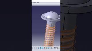 screw design in.catia v5 #shorts #catiav5 #3dmodeling #cad #screw