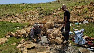 Nomadic Life: Building a Water Pond for a Nomadic Family | Uplifting Nomadic Life