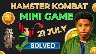 21 July | Hamster Kombat Mini Game SOLVED - Move The Market Candles And Get Keys || Day 2  21/7/2024