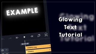 GLOWING TEXT TUTORIAL | alightmotion |