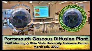 DOE & EPA Atomic Corruption @ Portsmouth Gaseous Diffusion Plant SSAB Meeting – March 5, 2020