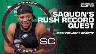 'GET IT DONE' ‼️️ Herm Edwards talks Saquon Barkley's RUSH RECORD QUEST | SportsCenter