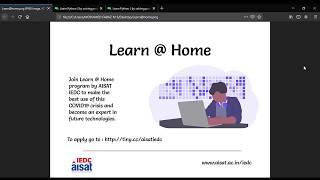 Learn @ Home by AISAT IEDC | Howw to use Snakify.org to study Python | Python | Snakify