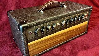 Carvin VT50 Belair custom enclosure. Pine, brown gator vinyl/Tolex, and Walnut front/back faceplate